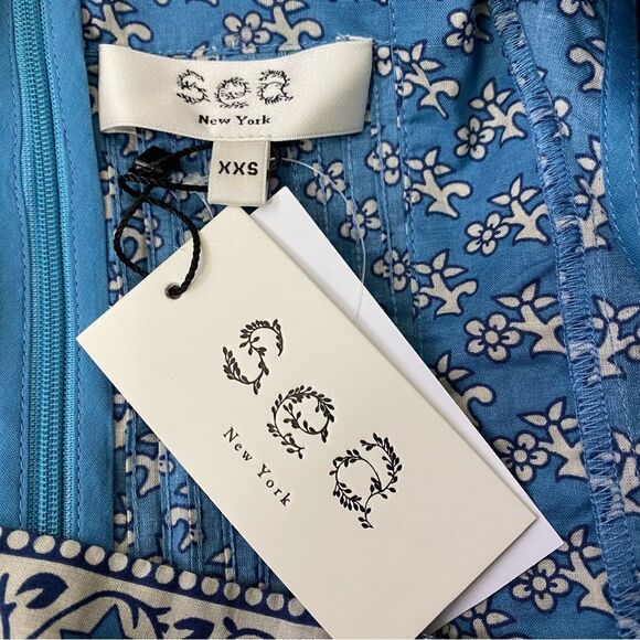 Sea New York Fernanda Tile Print Flutter Sleeve Dress - Picture 8 of 15